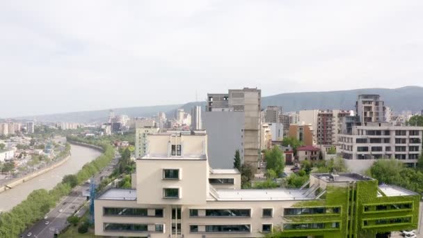 Tiflis Georgien Bau Des Hauptquartiers Der Bank Georgia Ehemals Für — Stockvideo