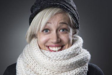 Serin şık kadın portre