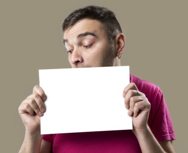 Mutlu adam beyaz afişini ile