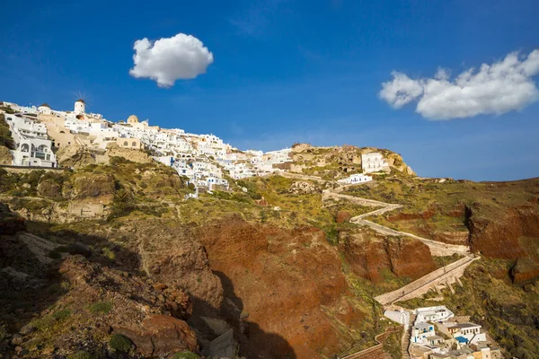 Widok z Amoudi Santorini — Zdjęcie stockowe