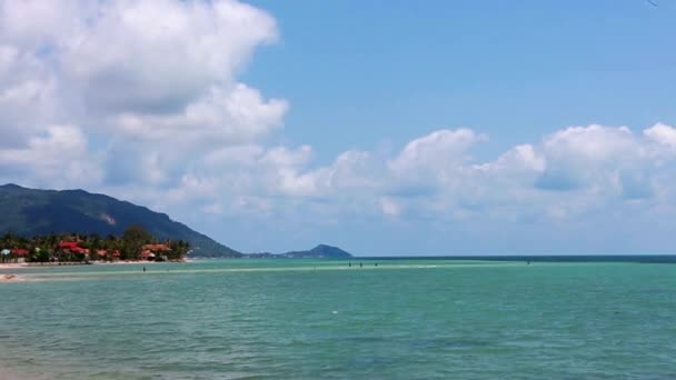Panorama Thaise strand eiland Koh Phangan — Stockvideo