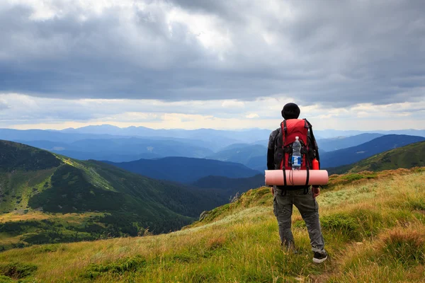 Man back  traveler — Stock Photo, Image