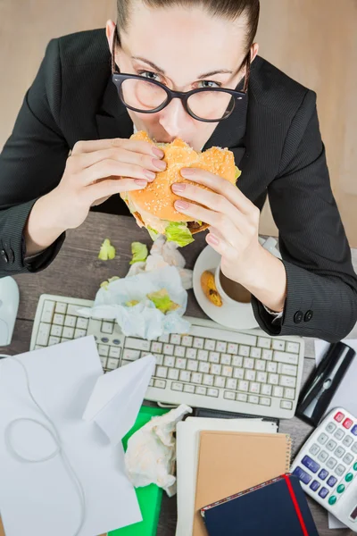 Unhealthy lunch — Stock Photo, Image
