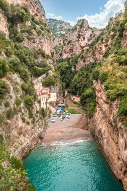 fiordo di sansasyon. Amalfi Coast (Costiera Amalfitana) İtalya.