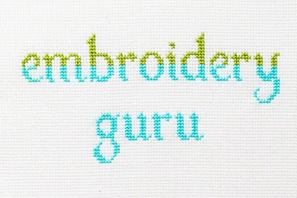 Handmade Amateur embroidery addicted guru. — Stock Photo, Image