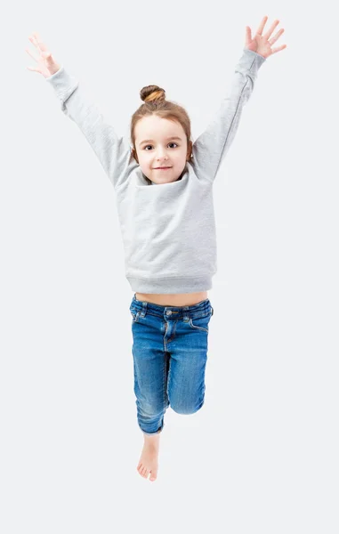 Active jumping girl — Stock Photo, Image