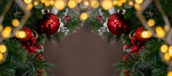 Christmas Composition Dark Background — Stock Photo, Image