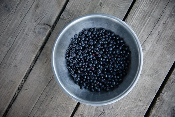 Bowl with blueberries — Stock Photo, Image