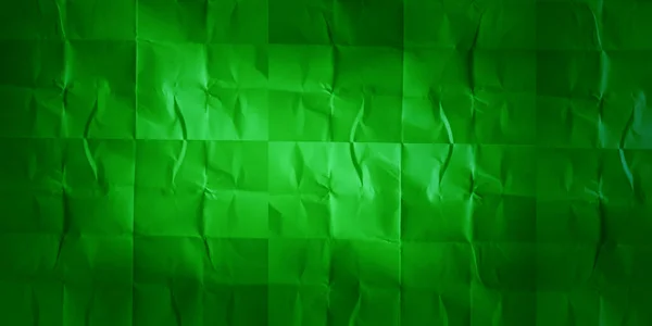 Hoja Arrugada Papel Verde Abstracción Con Espalda Texturizada Espacio Blanco — Foto de Stock