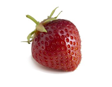 Yapışkan bir arka planda kırmızı olgun çilekler. Taze meyve, tam odaklanma.