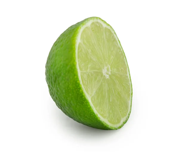 Half Lime Isolated White Background Citrus Cut Half —  Fotos de Stock