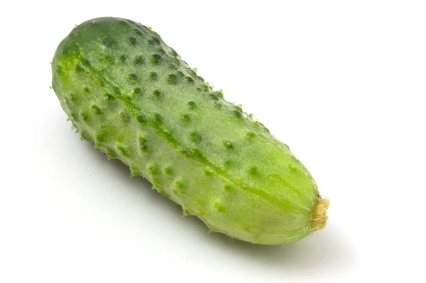 Verse Groene Komkommer Geïsoleerd Witte Achtergrond Voor Snelle Selectie — Stockfoto