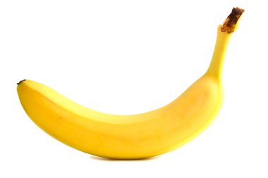 Beyaz arkaplanda izole edilmiş muz.
