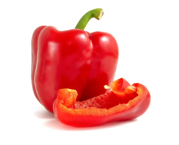 Bulgarian Red Pepper Isolated White Background — Stock Photo, Image