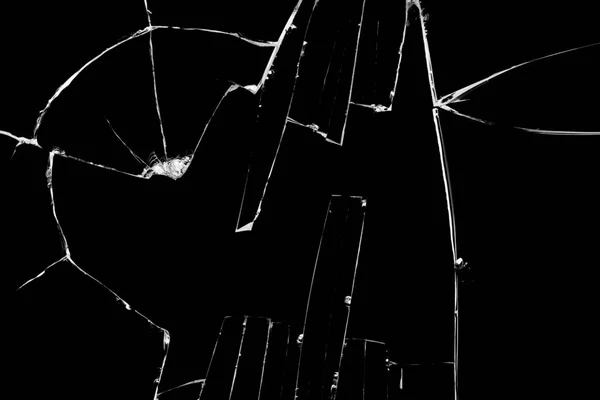 Шматочки Розбитого Скла Тріщини Вікні — стокове фото