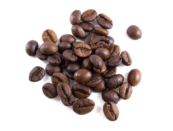 Roasted Coffee Beans Isolated White Background — Stock Photo, Image