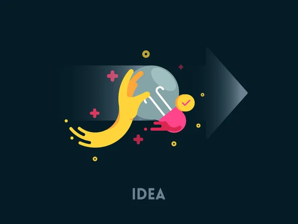 Idea concept icon — Stock Vector