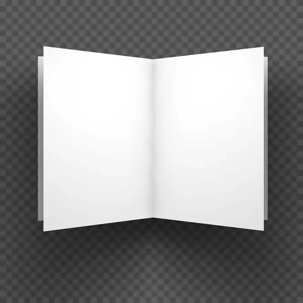 Tijdschrift mockup op transparante achtergrond. Vectorillustratie. — Stockvector