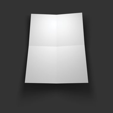 Katlanmış poster mockup şablonu.