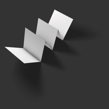 Boş katlanmış kağıt broşür mockup.