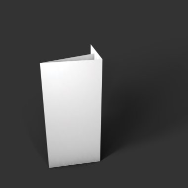 Boş panelli kağıt broşür mockup.