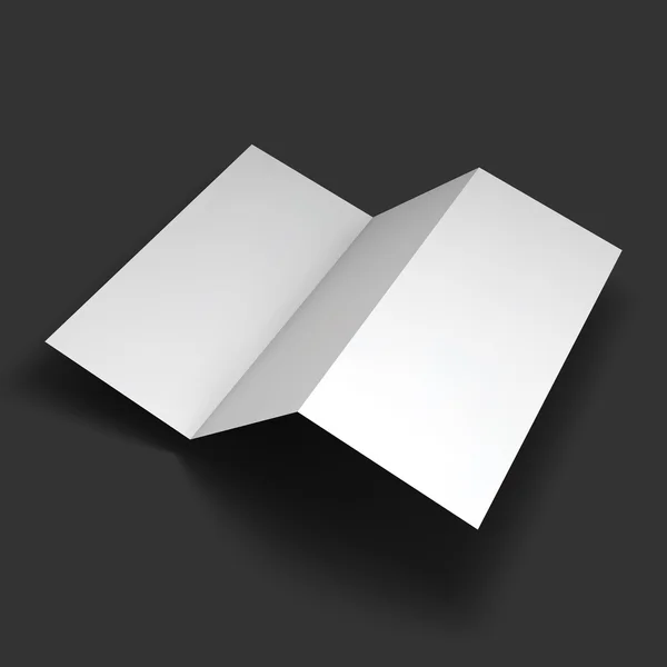 Prázdné šestidílný dokument brožura maketa. — Stockový vektor