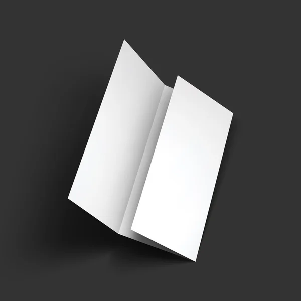Leere dreifache Papierbroschüre-Attrappe. — Stockvektor