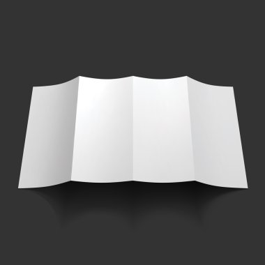 Boş panelli kağıt broşür mockup.