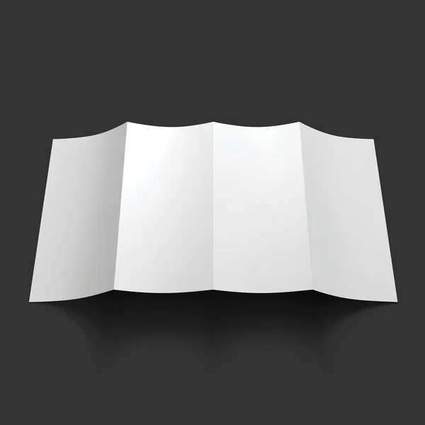 Papel triplo em branco brochura mockup . —  Vetores de Stock