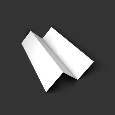 Boş panelli kağıt broşür mockup şablonu.