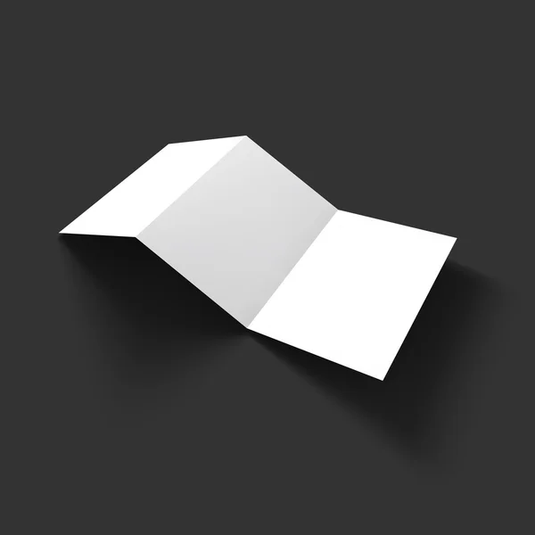 Modelo de maquete de brochura em papel triplo em branco . — Vetor de Stock