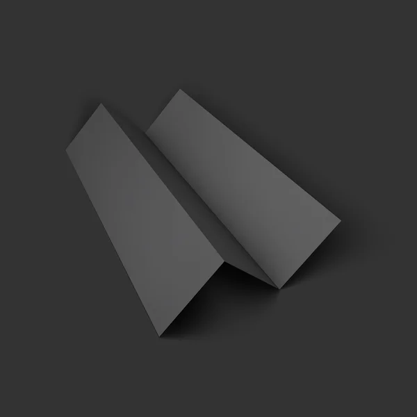 空白 3 つ折り紙パンフレット モックアップ テンプレート. — ストックベクタ