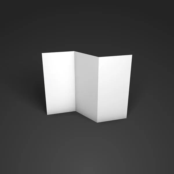 Modello di opuscolo in carta trifold vuoto . — Vettoriale Stock