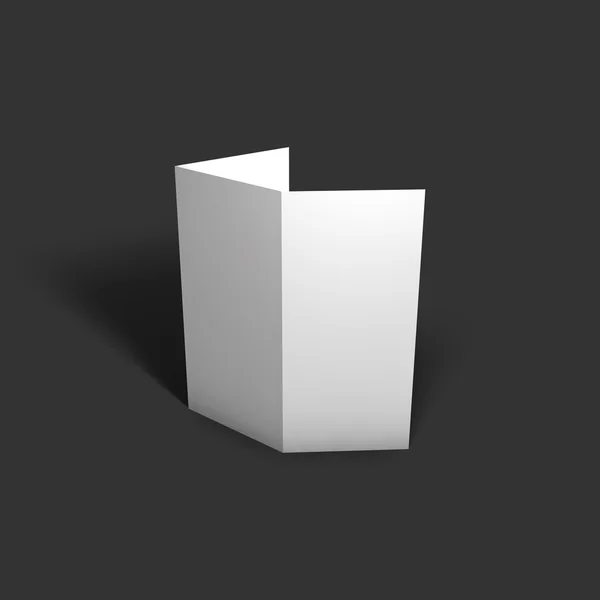 Folleto en blanco de papel triple maqueta . — Vector de stock