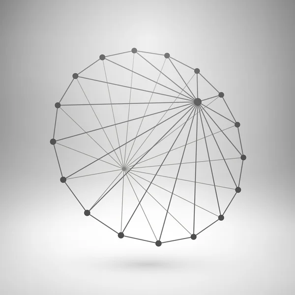 Cône polygonal en treillis métallique . — Image vectorielle