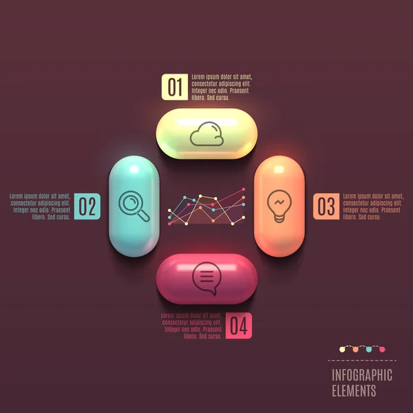 Affärsidé Infographics kapsel. — Stock vektor