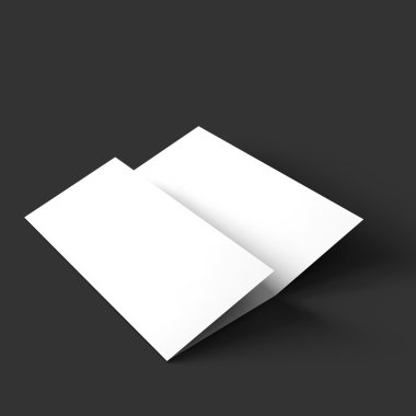 Boş panelli kağıt broşür mockup.