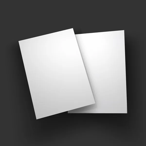 Dergi, kitapçık, kartpostal, kartvizit veya broşür mockup şablonu.