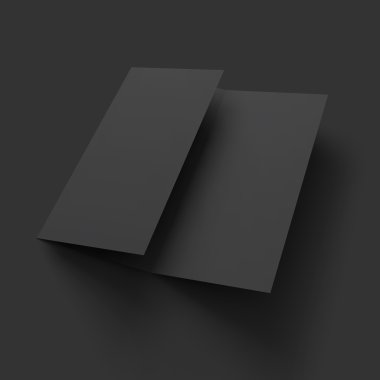 Boş panelli kağıt broşür mockup.