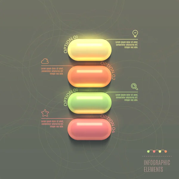 Business Infographics capsula concept . — Vector de stoc