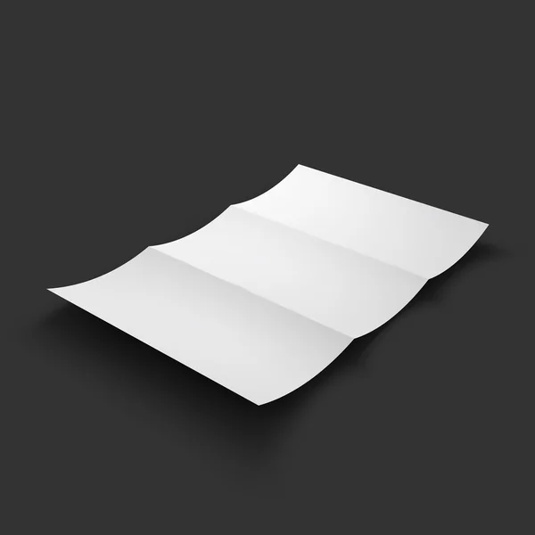 Folleto en blanco de papel triple maqueta . — Vector de stock