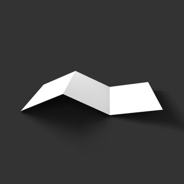 Boş panelli kağıt broşür mockup.