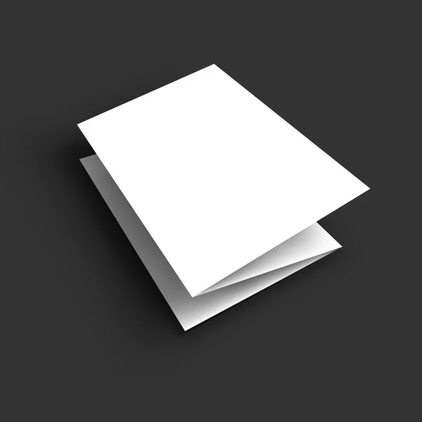 Papel triplo em branco brochura mockup . — Vetor de Stock