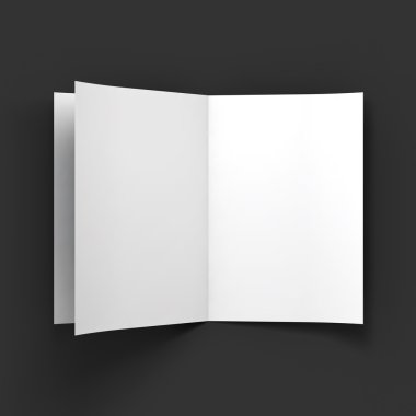 Dergi, kitapçık, kartpostal, kartvizit veya broşür mockup şablonu.