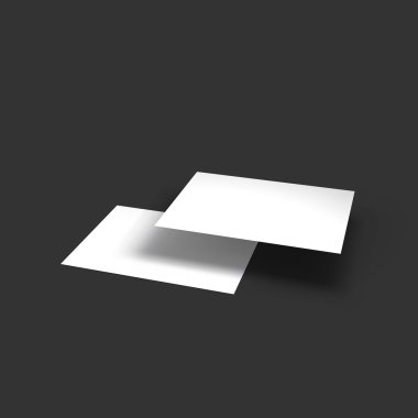Sayfaları kavisli köşeleri yığını. İş mockup şablonu.