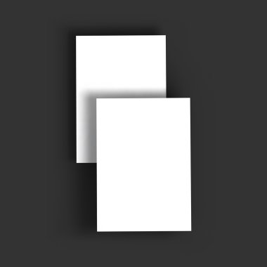 Sayfaları kavisli köşeleri yığını. İş mockup şablonu.