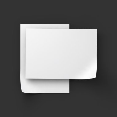 Sayfaları kavisli köşeleri yığını. İş mockup şablonu.