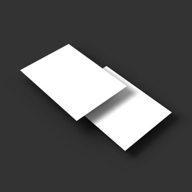 Sayfaları kavisli köşeleri yığını. İş mockup şablonu.