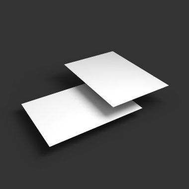 Sayfaları kavisli köşeleri yığını. İş mockup şablonu.