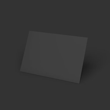 Siyah sayfa. İş mockup şablonu.